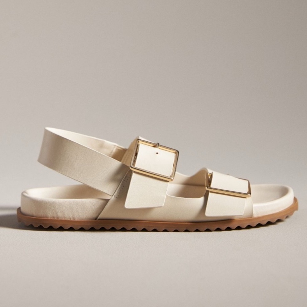 Anthropologie Women’s Square Buckle Slingback Sandals Size 6